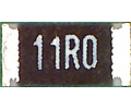 1206  11 Ом 0.25Вт, 1% металлоплёночный резистор (MF)  A02482