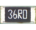 1206  36 Ом 0.25Вт, 1% металлоплёночный резистор (MF)  A02494