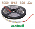 SMD 5050-300-12 IP65 780Lm Зеленый (двухслойная) Светодиодная лента влагозащищенная