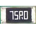 1206  75 Ом 0.25Вт, 1% металлоплёночный резистор (MF)  A02502