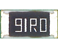 1206  91 Ом 0.25Вт, 1% металлоплёночный резистор (MF)  A02504