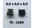 6.0x6.0x5.0 мм, TS-1166, тактовая кнопка