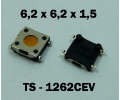 6.2x6.2x1.5 мм, TS-1262CEV, тактовая кнопка