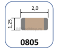 0805   0.000560mF (560pF) 50v 20% SMD Конденсатор типа NPO
