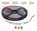 SMD 5050-150-12 IP33 390Lm RGB (двухслойная) Светодиодная лента