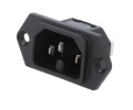 Розетка сетевая 10А 250В на корпус AC-012