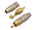 RP-213 red RCA штекер на кабель, краcный