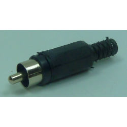 RCA штекер на кабель, чёрный, RP-405