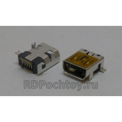 mini USB гнездо, 10 pin SMD, 180гр. US01-375