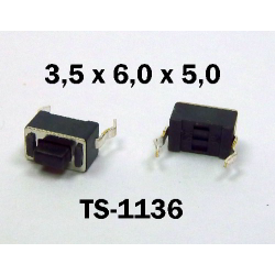 3.5x6.0x5.0 мм, TS-1136, тактовая кнопка
