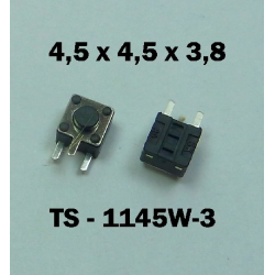 4.5x4.5x3.8 мм, TS-1145W-3, тактовая кнопка