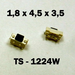 1.8x4.5x3.5 мм, TS-1224W, тактовая кнопка
