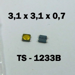 3.1x3.1x0.7 мм, TS-1233B, тактовая кнопка