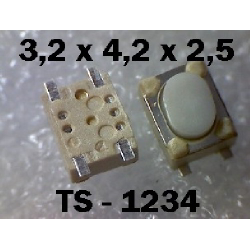 3.2x4.2x2.5 мм, TS-1234, тактовая кнопка