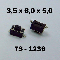 3.6x6.0x5.0 мм, TS-1236, тактовая кнопка