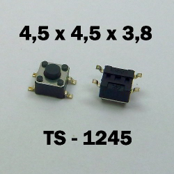 4.5x4.5x3.8 мм, TS-1245, тактовая кнопка