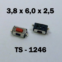 3.8x6.0x2.5 мм, TS-1246, тактовая кнопка