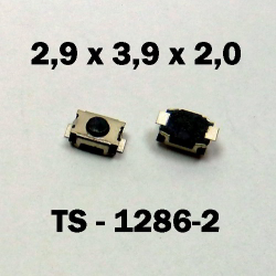2.9x3.9x2.0 мм, TS-1286-2, тактовая кнопка