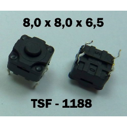 8.0x8.0x6.5 мм, TSF-1188, тактовая кнопка