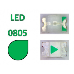 0805 LED зелёный 3.2-3.6V 400mcd