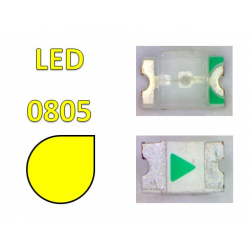0805 LED жёлтый 2-2.4V 120mcd E04006