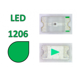 1206 LED зелёный 3.2-3.6V 400mcd