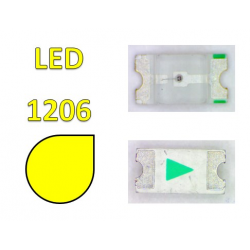 1206 SMD жёлтый светодиод LED