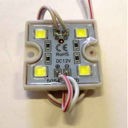 SMD 5054/4LED (зелёный) 88Lm 35х35х5мм 1W 88Lm IP65 (пласт. корпус) 120° Светодиодный модуль