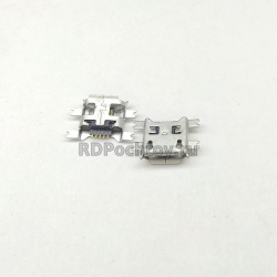 micro USB гнездо, 5pin, 4-2-1, 1.27mm 90deg SMD