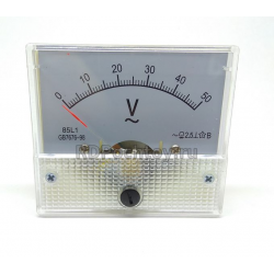 Вольтметр 85L1 AC 50V, стрелочный 64*56мм