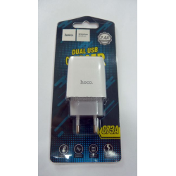 СЗУ HOCO C73A USB адаптер 2x5V 2.4A белый