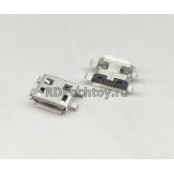 micro USB гнездо, 5PIN/F 90deg SMD (краб)