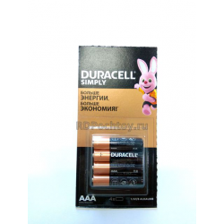 Батарейка Duracell LR03 AAA 1.5V (BL4) алкалиновая