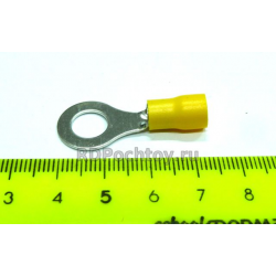 НКИ 6.0- 8 жёлтый, наконечник кольцевой изолированный с ПВХ манжетой