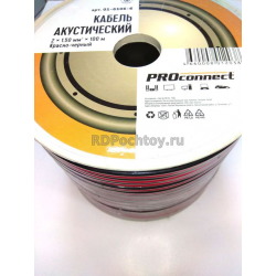 Кабель акустический 2х1.5мм, красно-чёрный PROCONNECT 01-6106-6