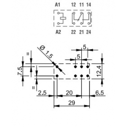 Реле 406170120000  12VDC, 16A 250VAC Finder