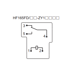 Реле HF165FD/24-ZY1STFV, 24VDC, 20A 277VAC