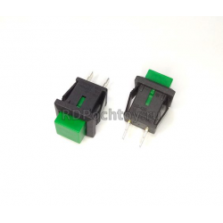 Кнопка DS-430 OFF-(ON), 250В 1А, 11x13мм, зелёная без фиксации