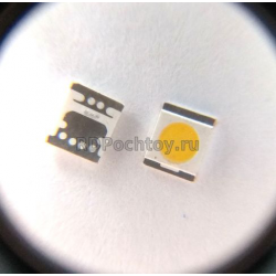 2835 LED TV 1W 3V  (к-, ш+)