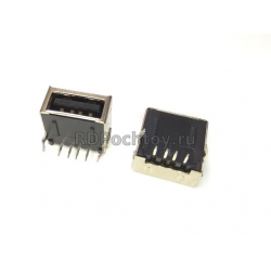 USB гнездо на плату u16 угловое USB A-1J экран