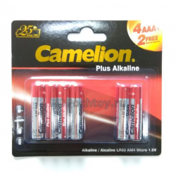Батарейка Camelion Plus Alkaline LR03 AAA 1,5v BL4+2