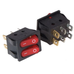 IRS-2101-3C красный 2кл. ON-OFF 15A 250VAC переключатель
