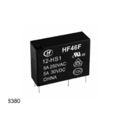 Реле HF46F-12-H1, 12V 5A 250VAC