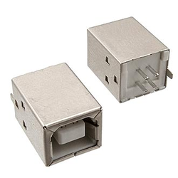 USBB-1J-F, гнездо на плату, белый, тип B прямой