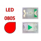 0805 LED красный 2-2.4V 100mcd