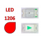 1206 LED красный 1.8-2.2V 620-625nm 120mcd