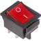 KCD4 Выключатель клавишный 250В 16А (4с) OFF-(ON) красный с подсветкой REXANT 36-2330